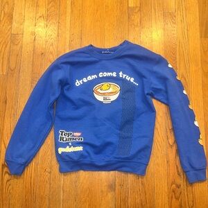Sanrio Blue Crewneck Sweater with Fun Graphics